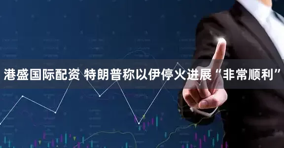 港盛国际配资 特朗普称以伊停火进展“非常顺利”